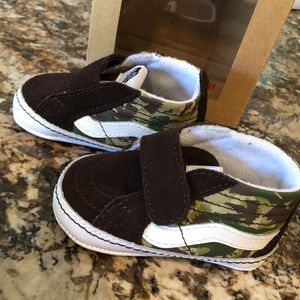 NEW Animal Camo Brown/Tr White Vans Baby Shoes 3-6 month